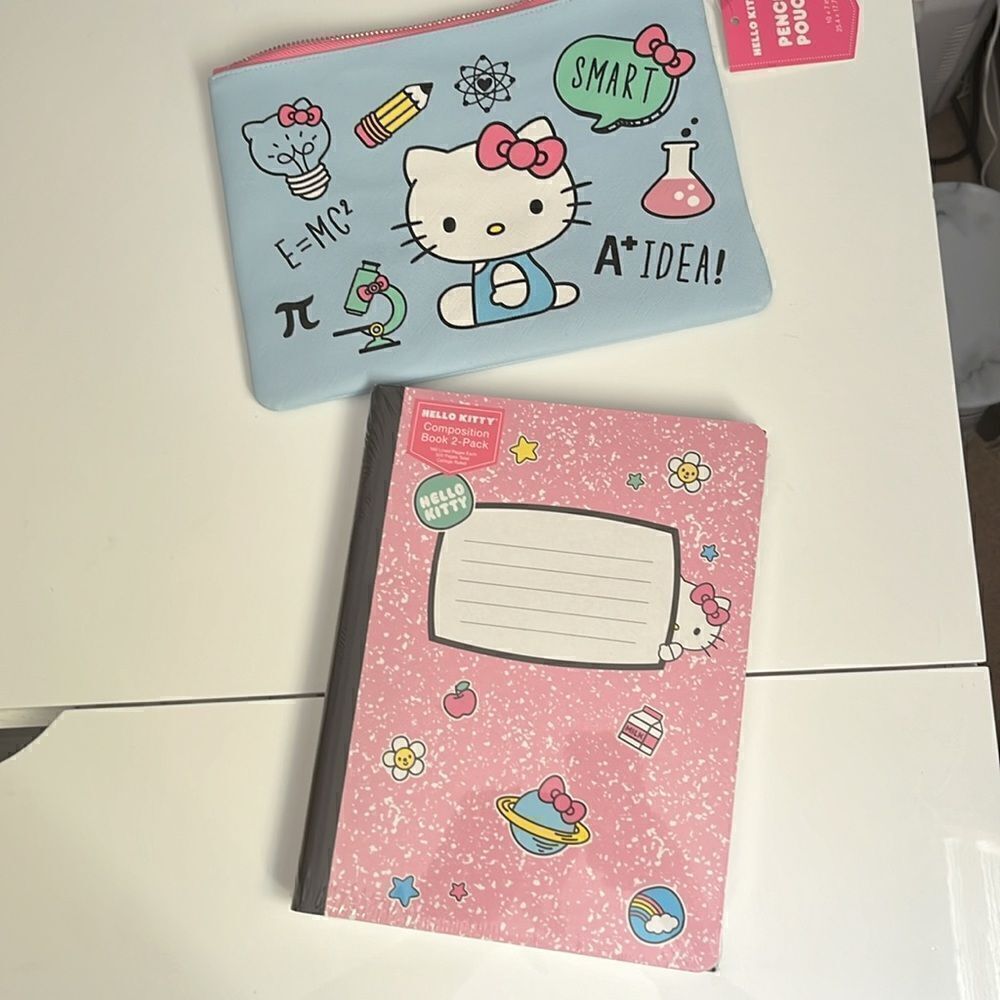 HELLO KITTY PENCIL POUCH AND COMPOSITION BOOK 2-PACK